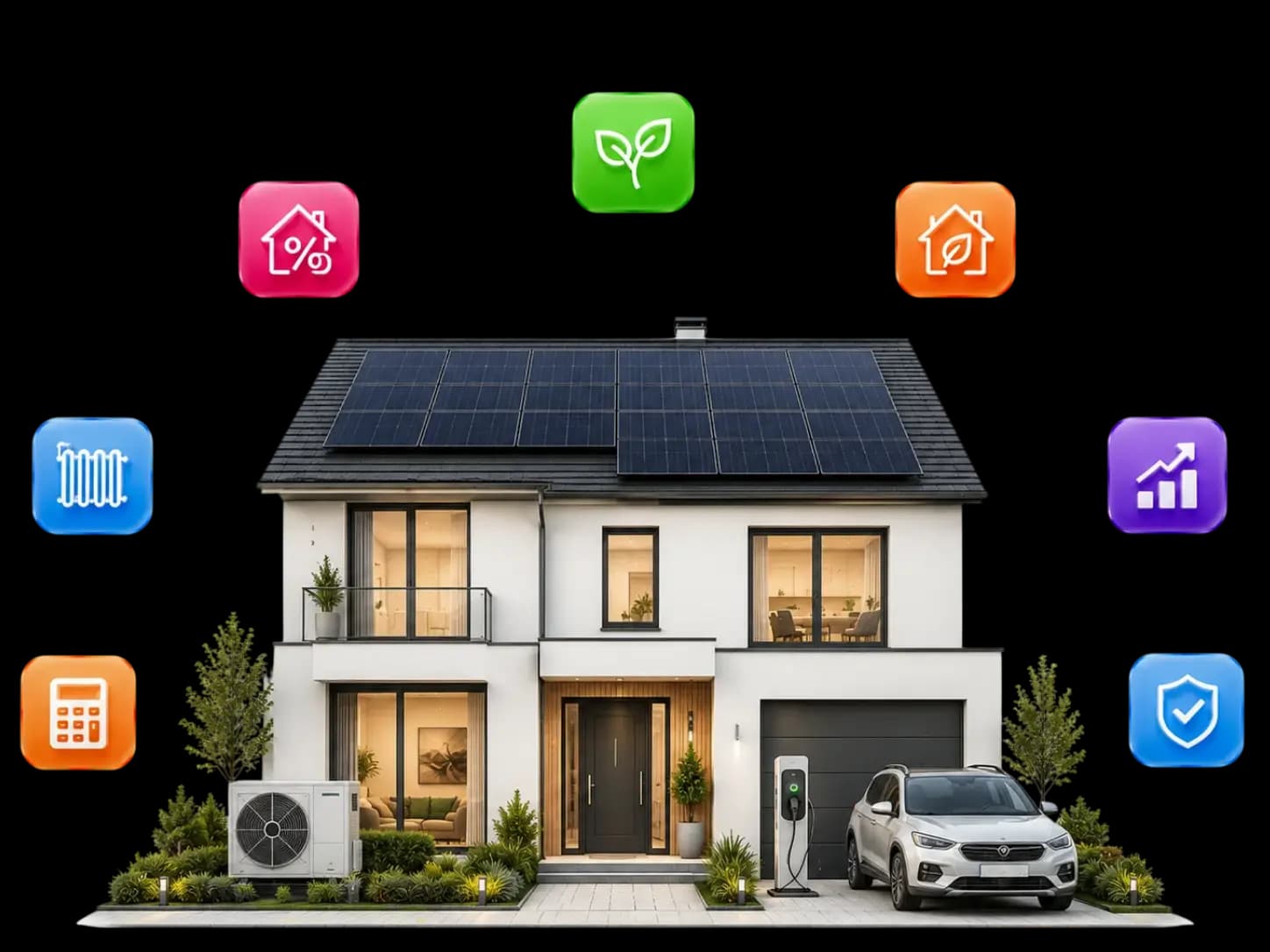 Immobilienförderung: Haus mit Solar, Wärmepumpe und Förderprogrammen