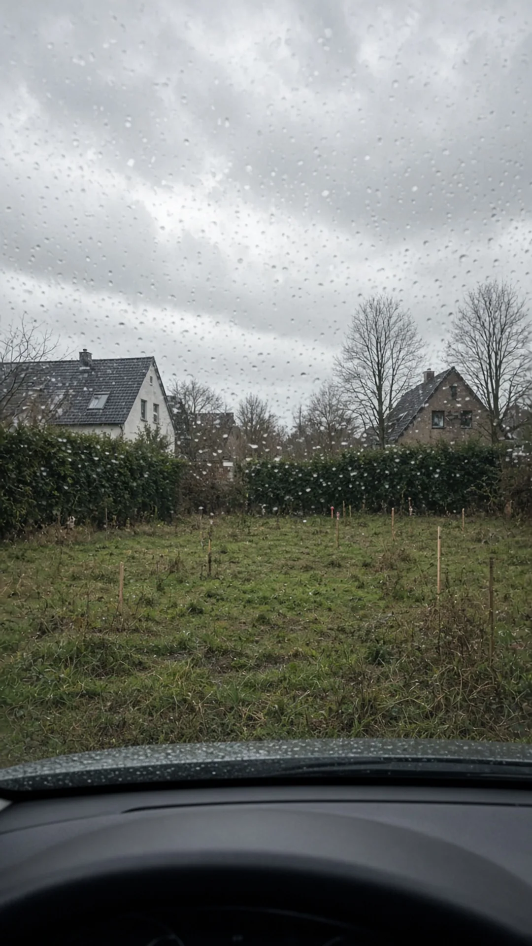 Grundstück im Regen